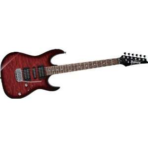  Ibanez GRX70QA Electric Guitar (Transparent Red Burst 