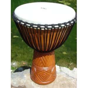   AFRICAN PRO CARVED 25 26 X 14DJEMBE HAND DRUM Musical Instruments