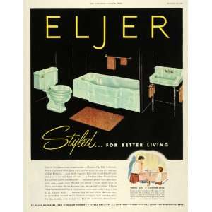 Eljer Plumbing Fixtures Twin Lavatories Vitreous China Tub Sink Toilet 