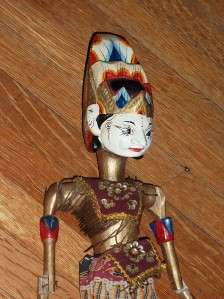 Old Ramayana Java Theater Puppet Asian White Face Color  