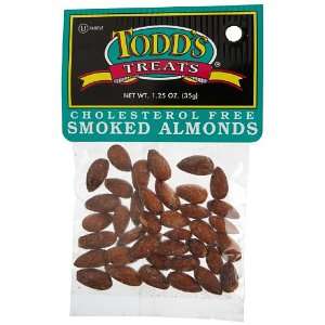 Todds Incorporated Cholesterol Free Smoked Almonds, 1.25 Ounce Bags 