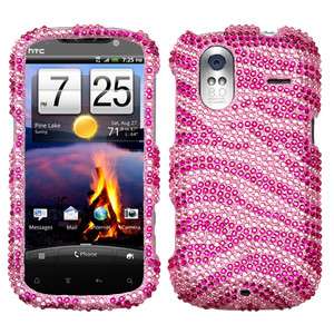HTC AMAZE 4G T Mobile   CRYSTAL DIAMOND BLING HARD PHONE CASE COVER 