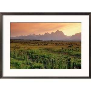  Wooden Fence Across Plain with Teton Range Behind, Grand 