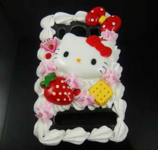 KT 3D Cake Ice Cream Hard Back Cover CASE for HTC EVO 4G RED Bow HT22 