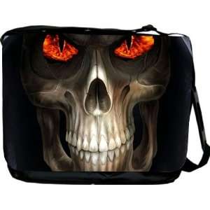  Fire Grim Reaper Design Messenger Bag   Book Bag   School 