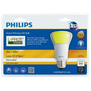 PHILIPS EnduraLED 10W A19 Dimmable L PRIZE Winer Light Bulb  