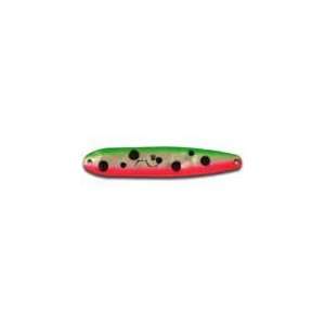  Lures Watermelon 3 3/8 flutter fishing trolling spoon for salmon 