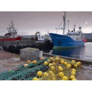  Trawler and Fishing Nets in Toftir Harbour, Toftir 