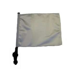    White Golf Cart Flag with Ez On and Off Bracket