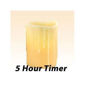  Flameless Golden Wheat 4 x 6 Wax Candle with Timer