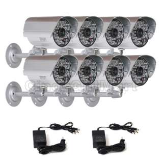 8x CCTV Security Camera Infrared Day Night Audio Color Outdoor 