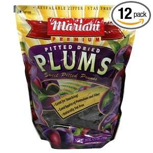 Mariani Pitted Plums, 24 Ounce Units (Pack of 12)  Grocery 