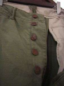 POLO RALPH LAUREN VINTAGE DOUBLE RL RRL  OFFICER CHINOS PANTS  OLIVE 