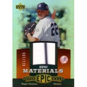  Roger Clemens Game Worn Jersey Card Sports Collectibles