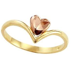   Ring 14k Rose Yellow Gold Fashion Band, Size 6 Jewel Roses Jewelry