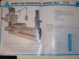 Vtg Sigma Machinery Inc Catalog~Machine Tools~Lathes  