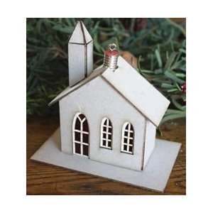   House Ornament Church 2.5X2.75; 3 Items/Order Arts, Crafts & Sewing