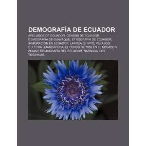  Apellidos de Ecuador, Censos de Ecuador, Demografía de Guayaquil 
