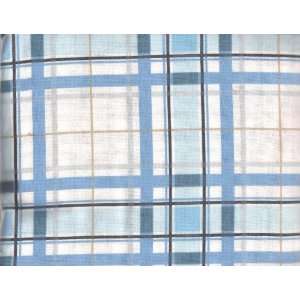 Croscill Home 100% Cotton Flannel Blue Plaid Full or Queen Duvet Cover 