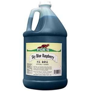 Foxs Sky Blue Raspberry Snow Cone Syrup 4   1 Gallon Containers / CS 