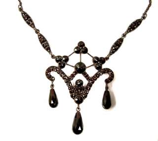 Bohemian garnet necklace in Victorian style  