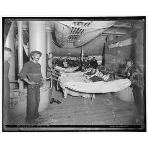  U.S.S. Brooklyn,hammocks on deck