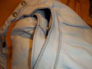 Lucky Brand Handbag Large White Hobo Leather Purse EUC  