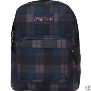  JanSport SuperBreak Backpack   Navy Kurt Plaid Sports 