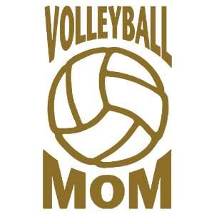  Volleyball Mom Large 10 Tall GOLD vinyl window decal 