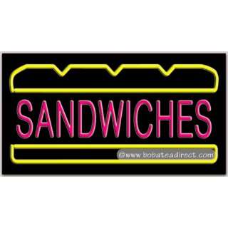  Sandwiches Neon Sign (20H x 37L x 3D) 