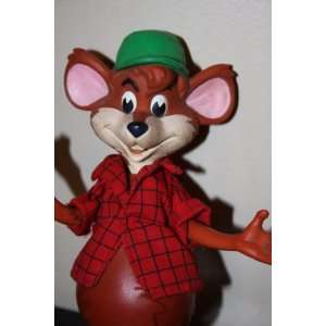  Bendable Poseable Hillbilly Mouse Rat with Green Hat and 