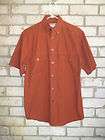 Red Yellow MAGELLAN SportsWear short sleeve Button Shirt S Sm