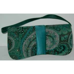  Aqua Swirls Evening Bag PLUS a Beaded Brooch Everything 