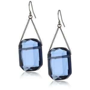  Kenneth Cole New York Urban Baguette Blue Faceted Stone 