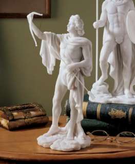 Apollo Olympian Deity Bonded Natural Marble Desktop Sculpture Greek 