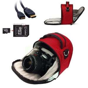com Vangoddy designed Red Small DSLR & SLR Camera Bag, Laurel Luxury 