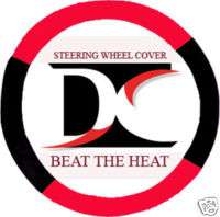 COOL RED BLK STEERING WHEEL COVER CUTE&SOFT MATERIAL  