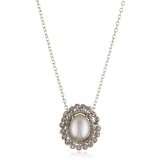 Dana Kellin Feminine Hand Stitched Soft Pink Crystal and Natural Pearl 