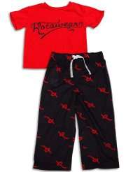 Rocawear   Boys Short Sleeve Pajamas, Red, Black