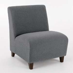 Siena Armless Big and Tall Guest Chair Avon Blue Fabric 