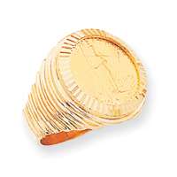 New Beautiful 22k Gold Eagle Coin in 14k Men Ring Available in 