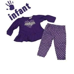   Infant Dots Pant Washington Huskies Set   18Months