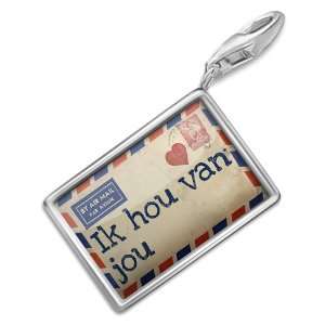 FotoCharms I Love You Love Letter from the Netherlands Dutch   Charm 