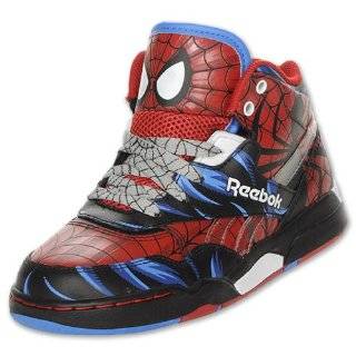 REEBOK Reverse Jam Mid Spidy Preschool Shoes, Red/Blue/Black by Reebok