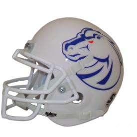 BOISE STATE BRONCOS NEW 2011 LOGO SCHUTT WHITE FULL SIZE FOOTBALL 