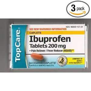  Top Care Ibuprofen   200 Mg Coated Caplets (24 Ea.) (3 