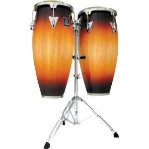     Vintage Sunburst Conga Set with Double Stand Musical Instruments