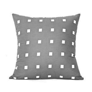 20 X 20 Modern Gray & White Throw Pillow Cover 