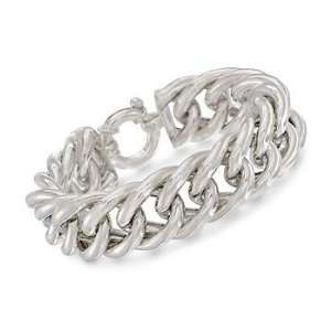  Italian Sterling Silver Curb Link Bracelet Jewelry