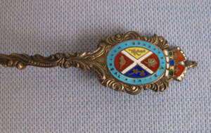 Antique Enamel Sterling Silver Spoon of Montreal  